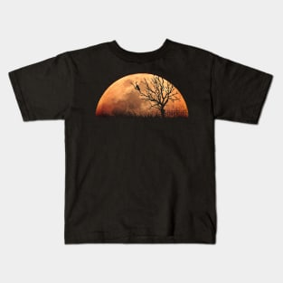 vintage moon night Kids T-Shirt